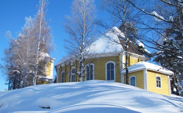 Heinolan kirkko, talvikuva