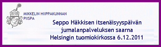 Piispa H�kkisen saarna