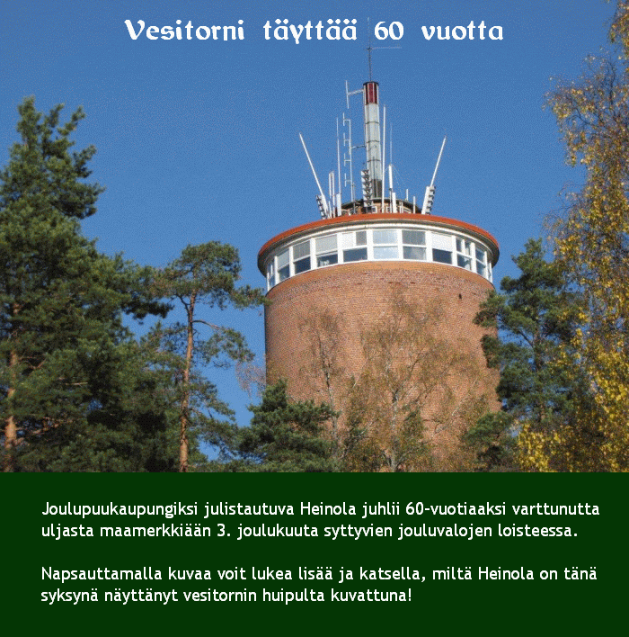 Vesitorni t&auml;ytt&auml;&auml; 60 vuotta