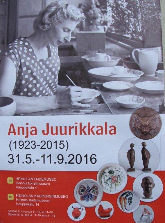 Anja Juurikkalan muiston&auml;yttelyn juliste