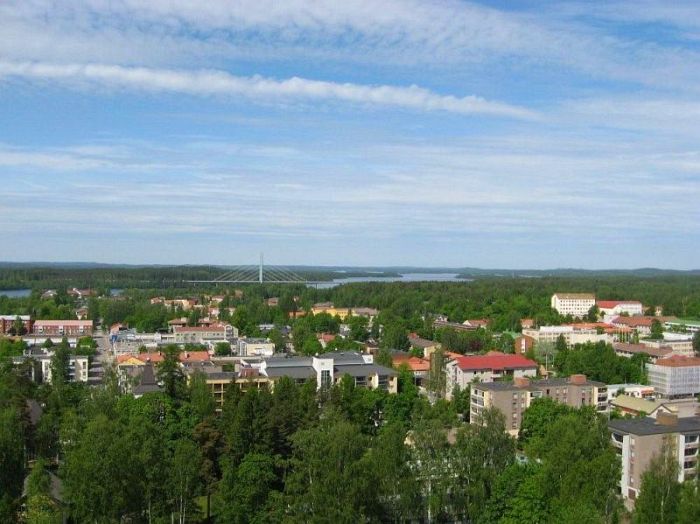 Heinolaa vesitornista