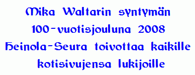 Heinola-Seura toivottaa