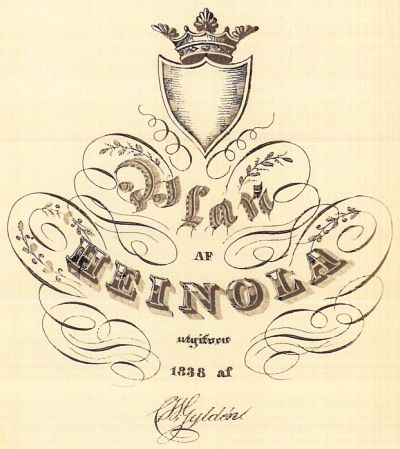 Gyld&eacute;nin kartta Heinolasta - otsikko