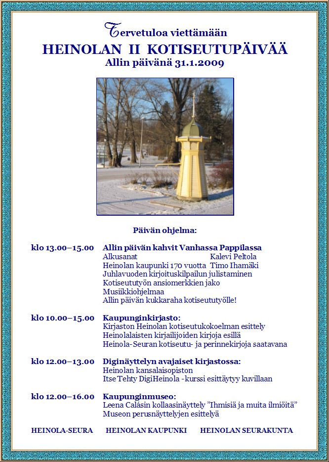 Kotiseutup&auml;iv&auml;n ohjelma