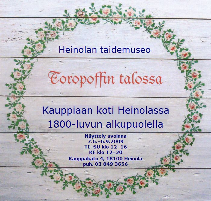 Heinolan taidemuseon n&auml;yttely Toropoffin talossa